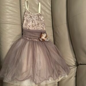 Elegant Lavender Kids Dance Costume